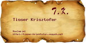 Tisser Krisztofer névjegykártya